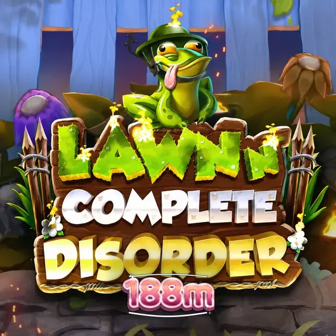 Giao diện trò chơi slot Lawn N’ Complete Disorder với các nhân vật rau củ hoạt hình