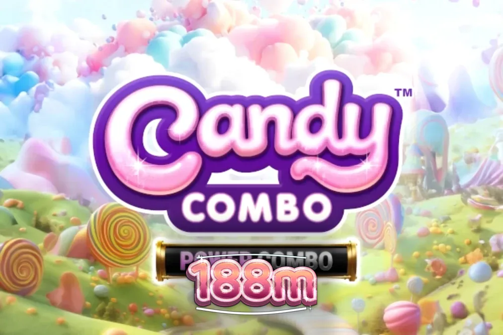 Hình ảnh vương quốc kẹo đầy màu sắc của slot Candy Combo Power Combo King Millions